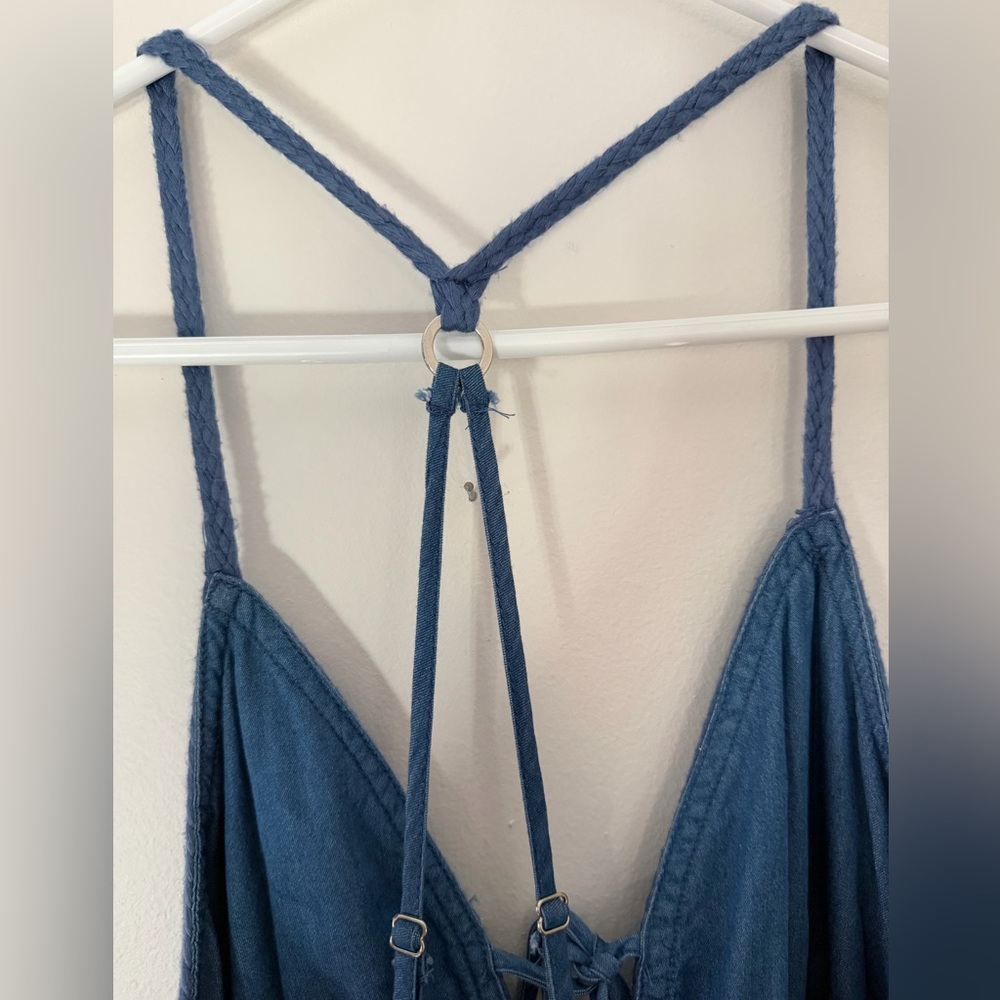 Forever 21 Strappy Blue denim Maxi Dress - Picture 4 of 5